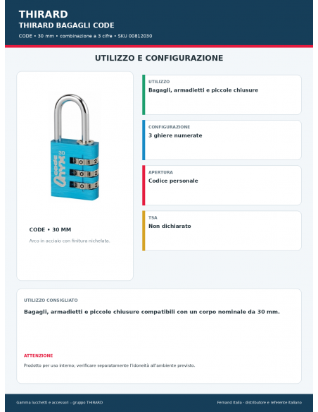 CODE 30: utilizzo e configurazione – THIRARD