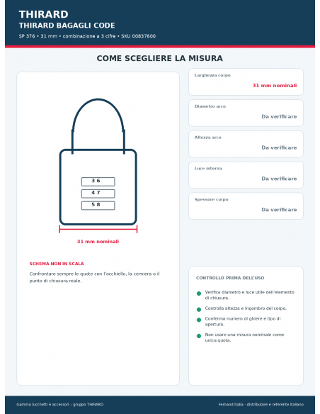 SP 376: guida alle misure – THIRARD