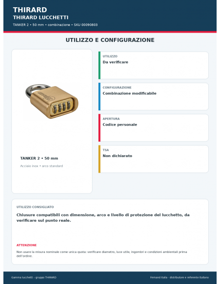 TANKER 2: utilizzo e configurazione – THIRARD