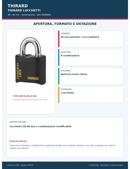 SR: apertura e dotazione – THIRARD