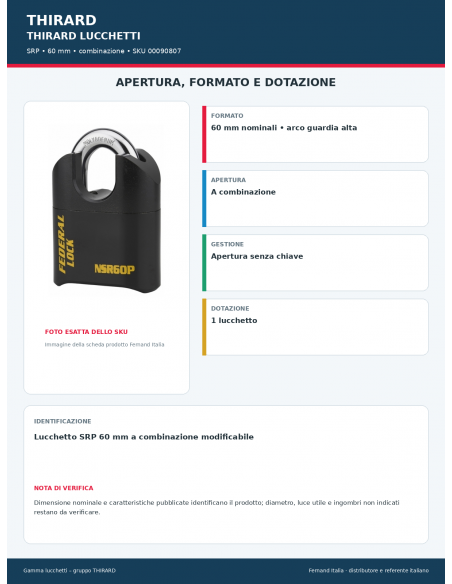 SRP: apertura e dotazione – THIRARD