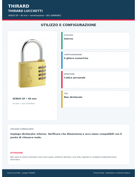 VENUS SP: utilizzo e configurazione – THIRARD