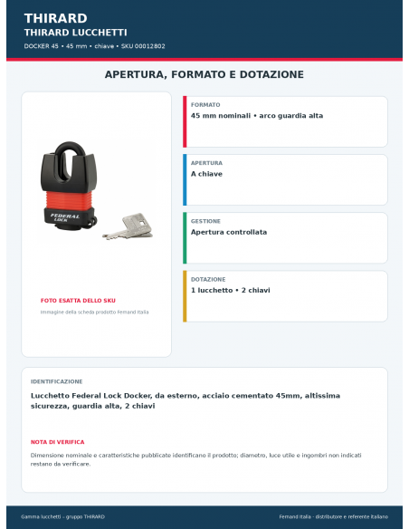 DOCKER 45: apertura e dotazione – THIRARD