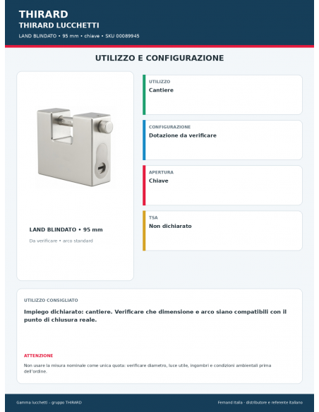 LAND BLINDATO: utilizzo e configurazione – THIRARD