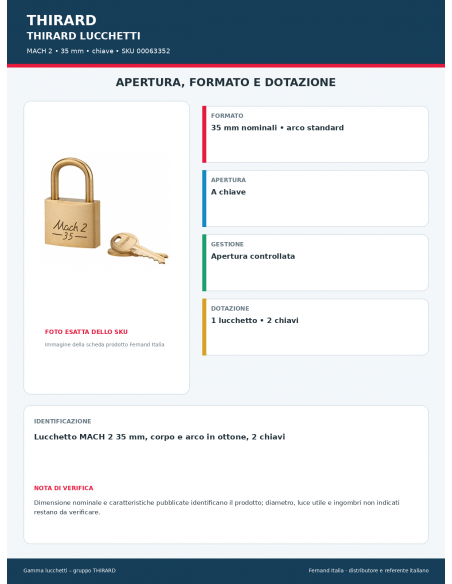 MACH 2: apertura e dotazione – THIRARD