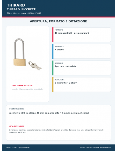 ECO: apertura e dotazione – THIRARD