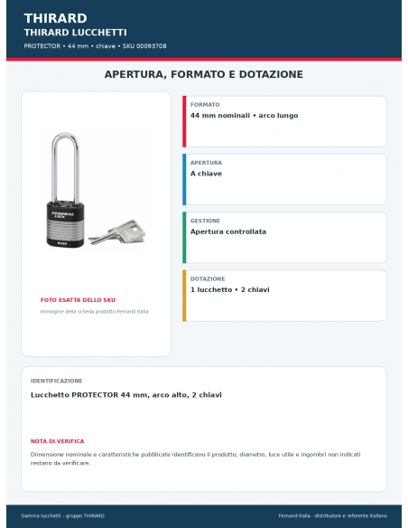 PROTECTOR: apertura e dotazione – THIRARD