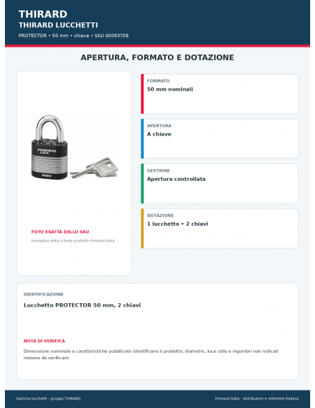 PROTECTOR: apertura e dotazione – THIRARD
