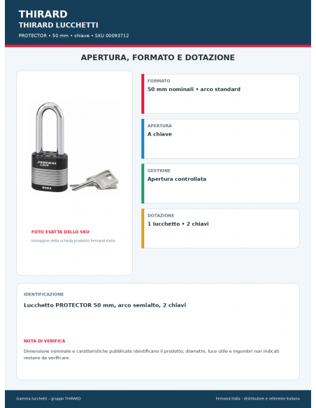 PROTECTOR: apertura e dotazione – THIRARD