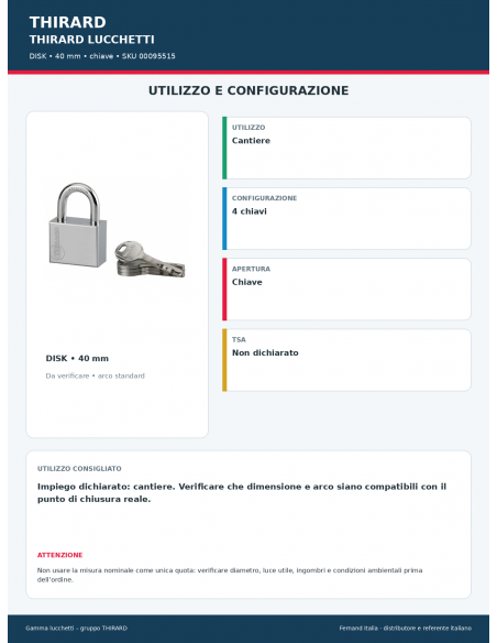 DISK: utilizzo e configurazione – THIRARD