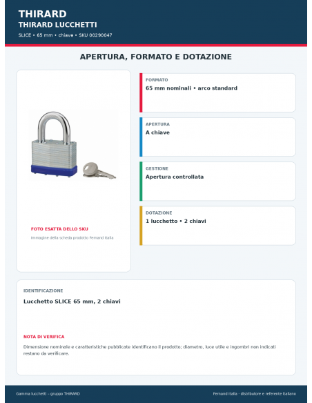 SLICE: apertura e dotazione – THIRARD