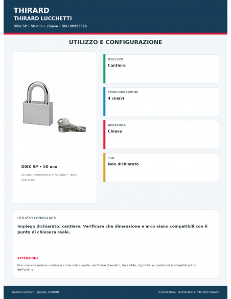 DISK SP: utilizzo e configurazione – THIRARD