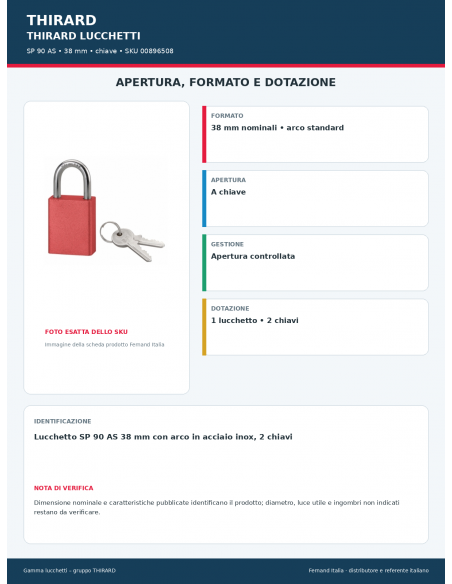 SP 90 AS: apertura e dotazione – THIRARD