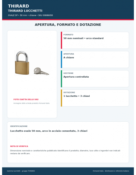 OVALE SP: apertura e dotazione – THIRARD