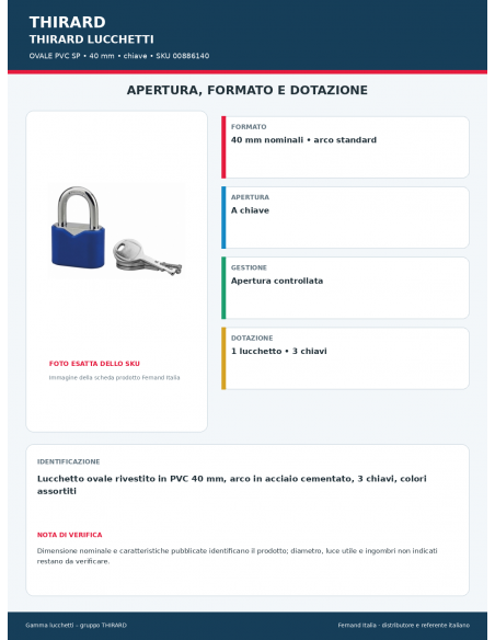 OVALE PVC SP: apertura e dotazione – THIRARD