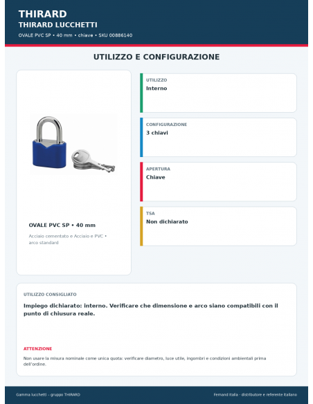 OVALE PVC SP: utilizzo e configurazione – THIRARD