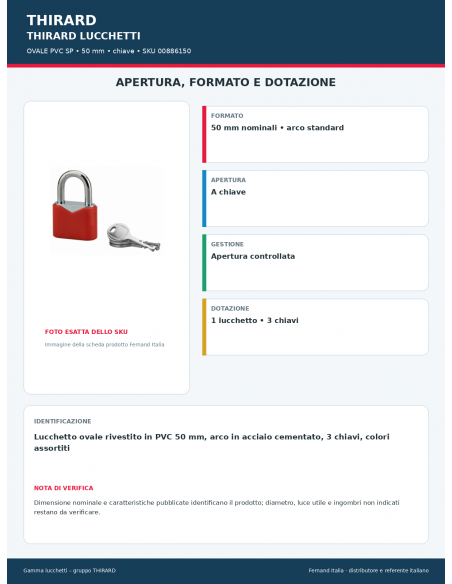 OVALE PVC SP: apertura e dotazione – THIRARD