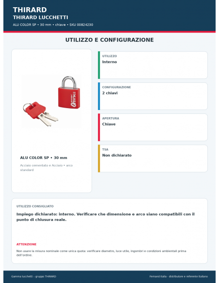 ALU COLOR SP: utilizzo e configurazione – THIRARD