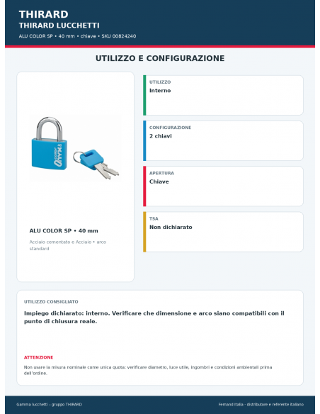 ALU COLOR SP: utilizzo e configurazione – THIRARD