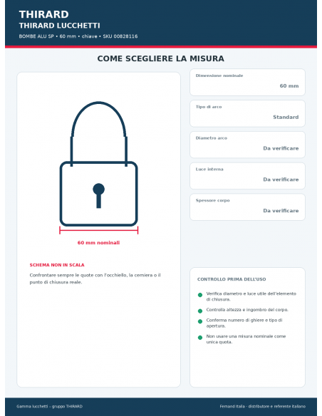 BOMBE ALU SP: guida alle misure – THIRARD