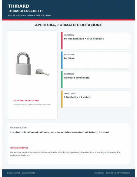 ALU SP: apertura e dotazione – THIRARD