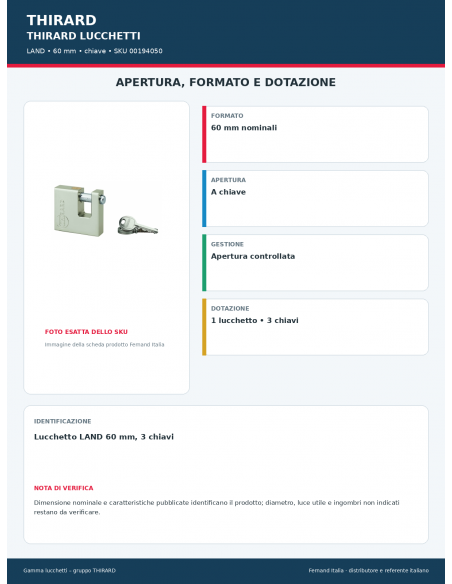 LAND: apertura e dotazione – THIRARD