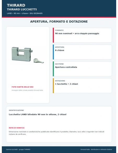 LAND: apertura e dotazione – THIRARD