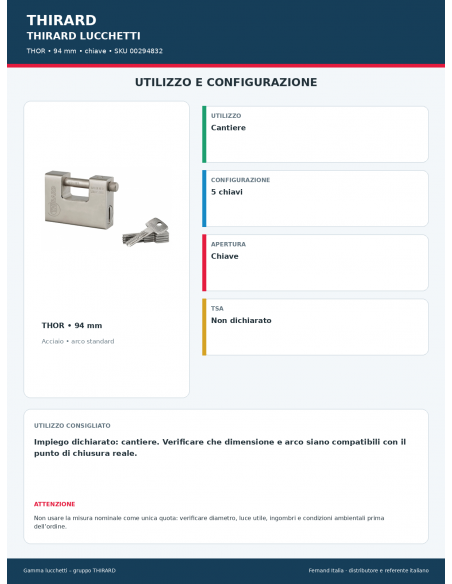 THOR: utilizzo e configurazione – THIRARD