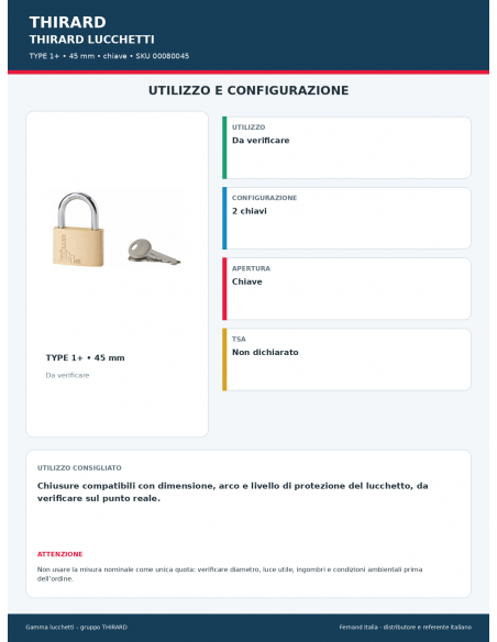 TYPE 1+: utilizzo e configurazione – THIRARD