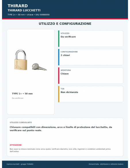 TYPE 1+: utilizzo e configurazione – THIRARD