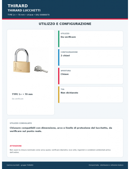 TYPE 1+: utilizzo e configurazione – THIRARD