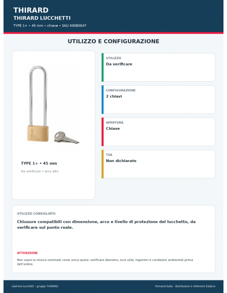 TYPE 1+: utilizzo e configurazione – THIRARD
