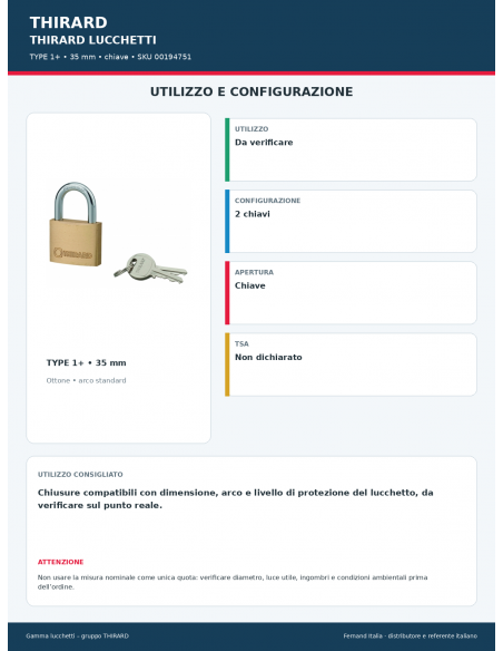 TYPE 1+: utilizzo e configurazione – THIRARD