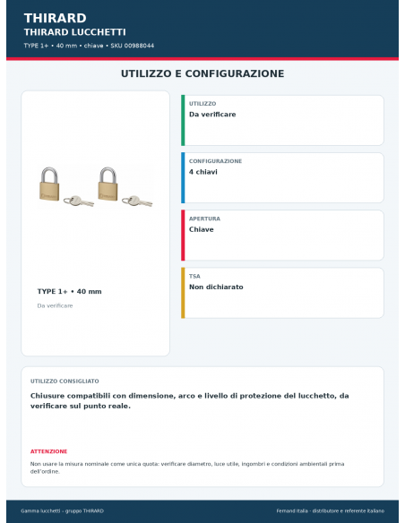 TYPE 1+: utilizzo e configurazione – THIRARD