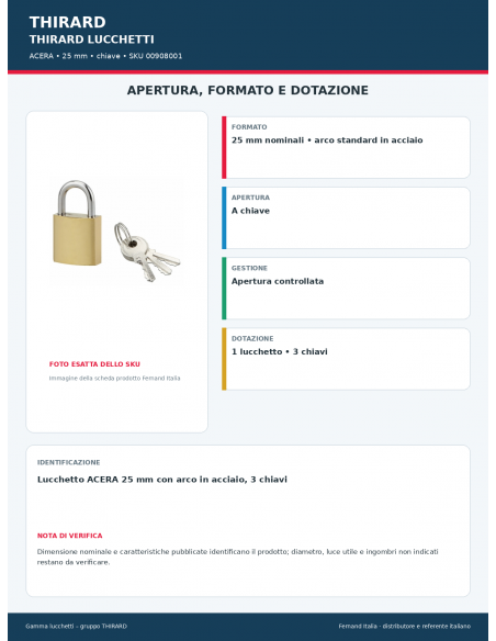 ACERA: apertura e dotazione – THIRARD