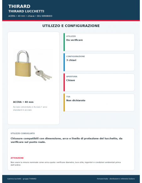 ACERA: utilizzo e configurazione – THIRARD