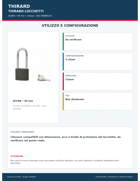 ACERA: utilizzo e configurazione – THIRARD
