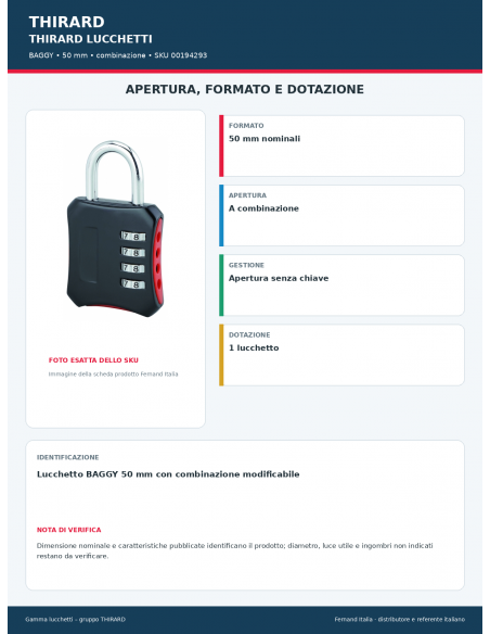 BAGGY: apertura e dotazione – THIRARD