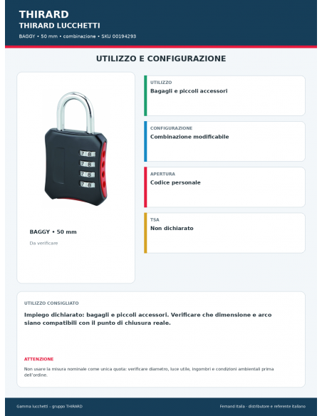 BAGGY: utilizzo e configurazione – THIRARD