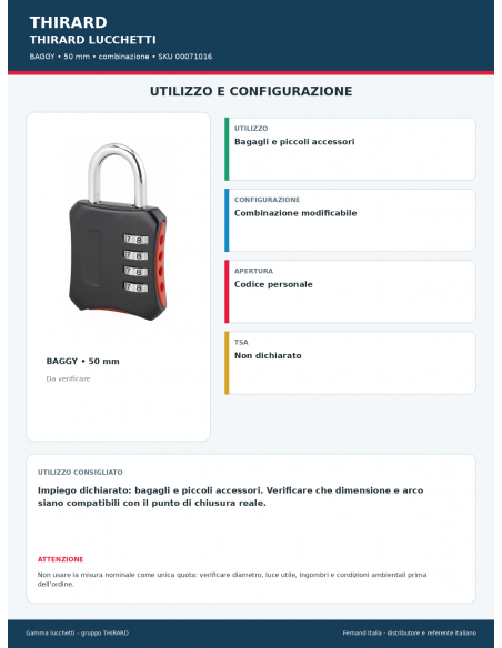 BAGGY: utilizzo e configurazione – THIRARD