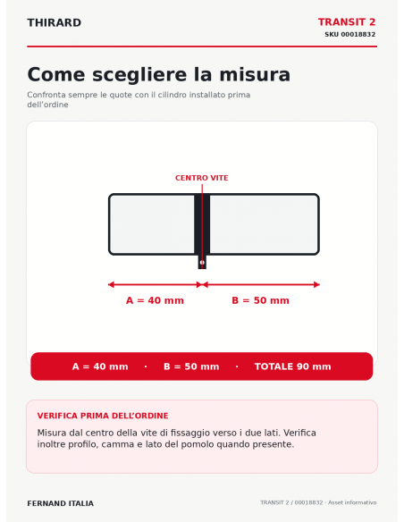 TRANSIT 2: come scegliere la misura 40 × 50 mm – THIRARD