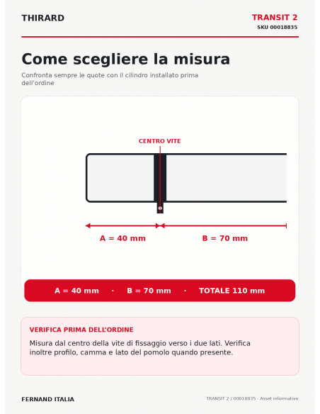 TRANSIT 2: come scegliere la misura 40 × 70 mm – THIRARD