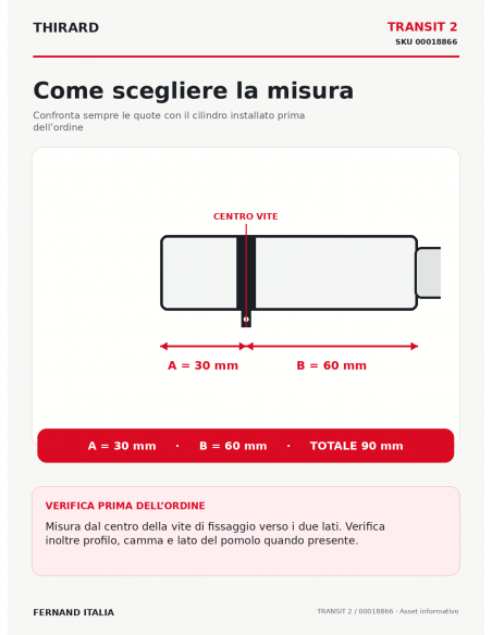 TRANSIT 2: come scegliere la misura 30 × 60 mm – THIRARD