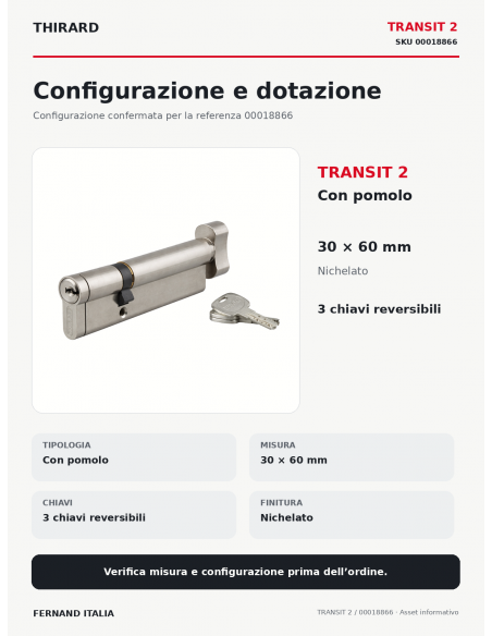 TRANSIT 2: configurazione e dotazione – THIRARD