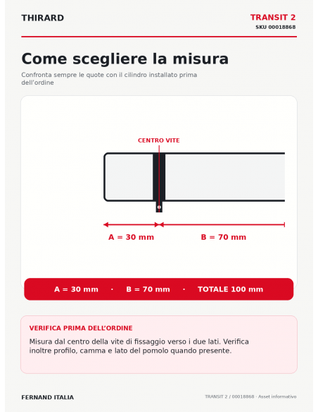 TRANSIT 2: come scegliere la misura 30 × 70 mm – THIRARD