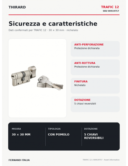 TRAFIC 12: sicurezza e caratteristiche – THIRARD