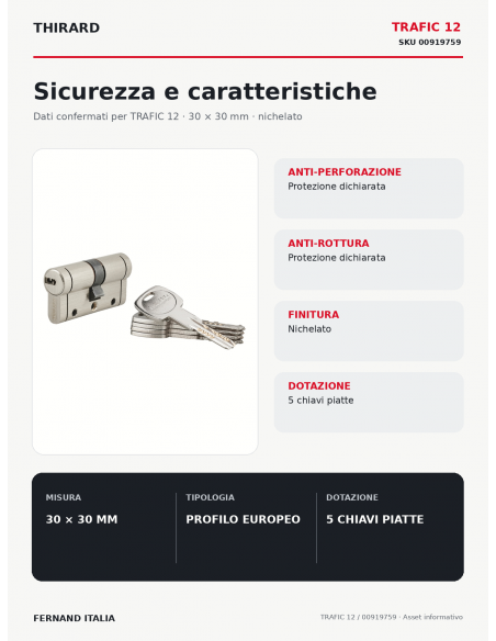 TRAFIC 12: sicurezza e caratteristiche – THIRARD